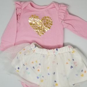 Baby Girl Onesie Skirt Set